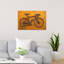 Reproduction d'art mural rétro industriel rustique avec bicyclette rustique-129715900