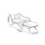 Chaise longue simple en bois massif