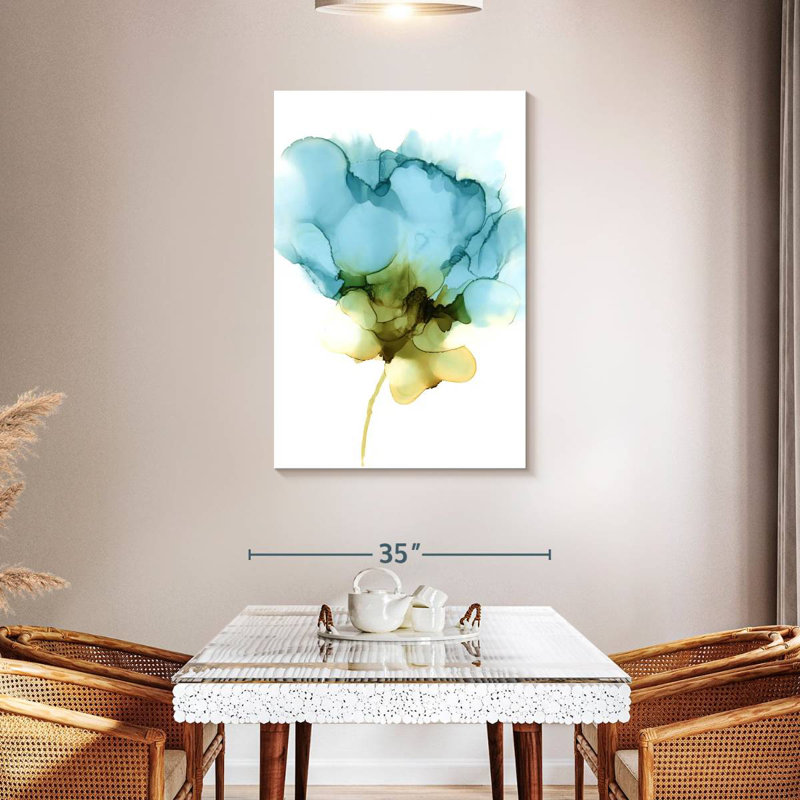 Avery Blooming Cyan II, 45" H x 30" W