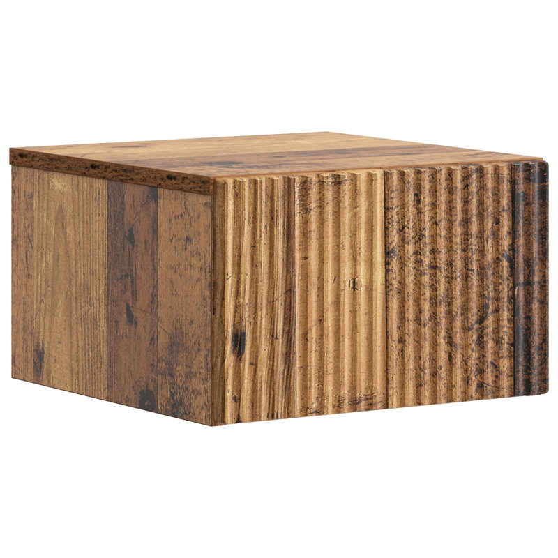 33cm W Manufactured Wood Bedside Table, Old Wood