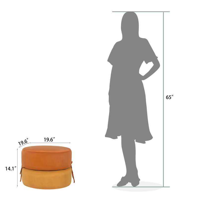 Repose-pieds Lauraetta, Orange