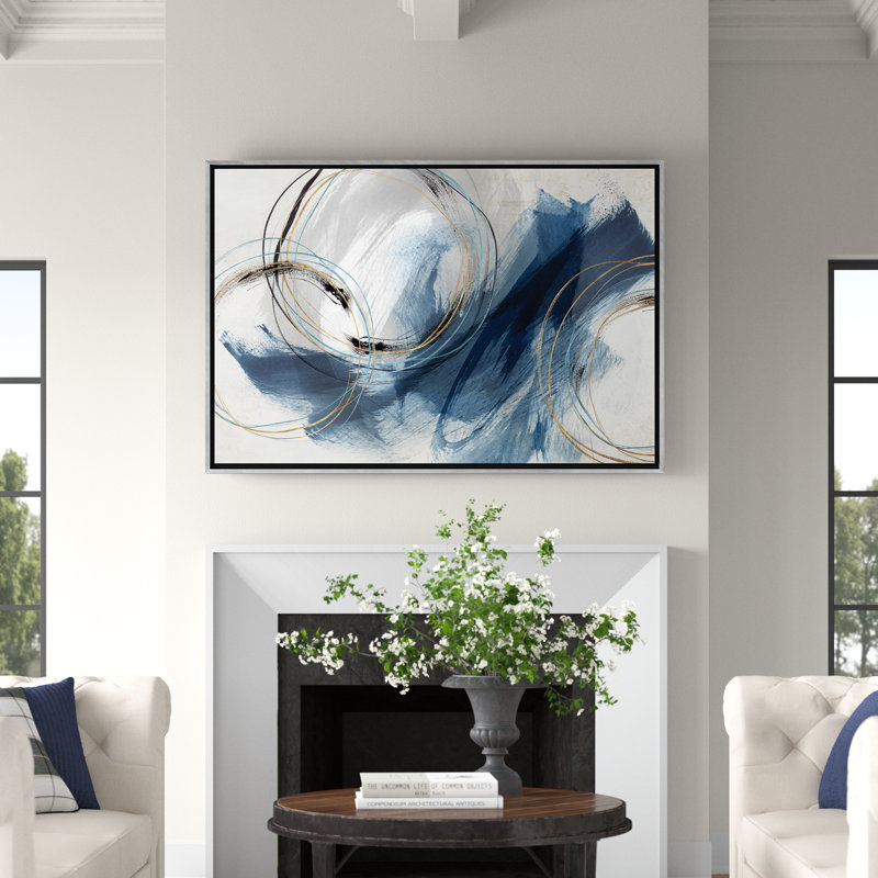 Detour by Isabelle Z Graphic Art Print, 26" H x 40" W, Floater Framed Canvas, Distressed White