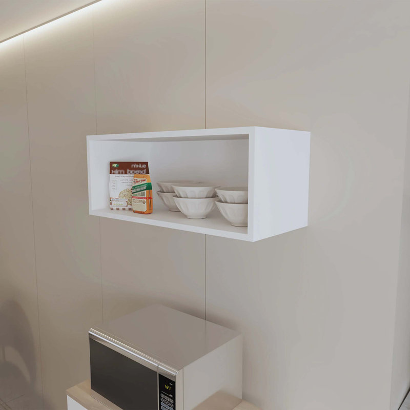 Armoire murale Rock avec rangement ouvert, Blanc