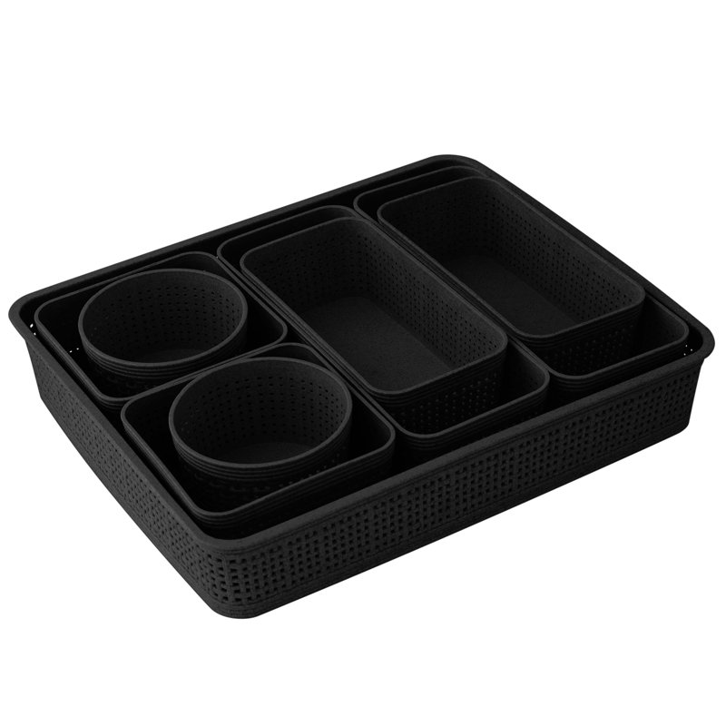 Simplify Plastic Baskets, Black