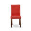 L'ensemble de table de salle à manger 3 pièces comprend une table de cuisine ronde avec piédestal et 2 chaises Parsons en simili cuir rouge Firebrick, 42 x 42 pouces, acajou-589976468-655403510-655403511