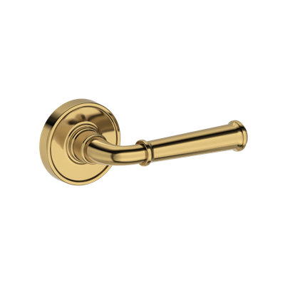 Dunsmoor Full Dummy Lever with Recessed Round Rose in Lifetime (PVD) Satin Brass