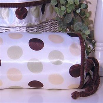 Ash Polka Dot Bolster Pillow Cover & Insert