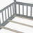 Grey Watsons Tent-Shaped  Floor Bed With Safety Guardrails And Slats-1376986926
