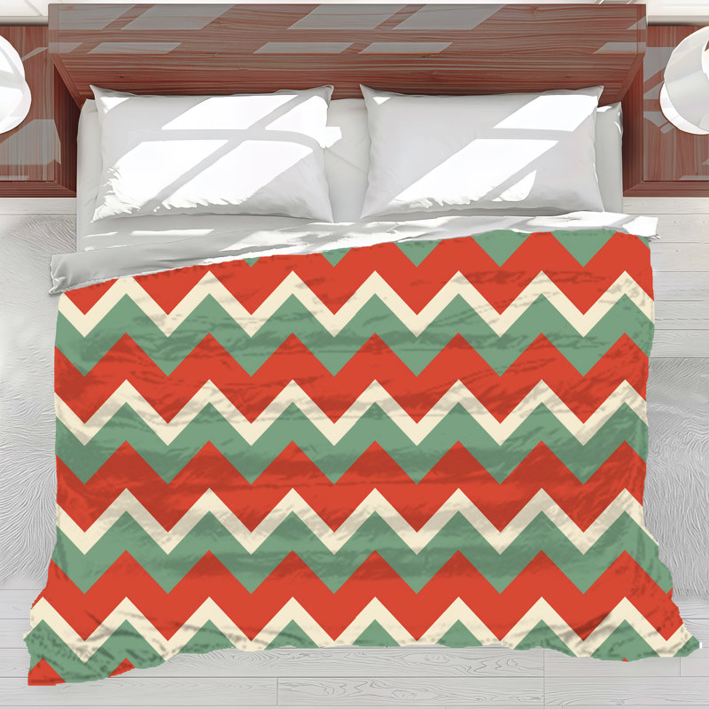 Polyester Chevron / Zig Zag Comforter, Twin Comforter