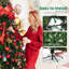 6ft Pre-Lit Artificial Christmas Tree with Stand and Multi-Color Lights
