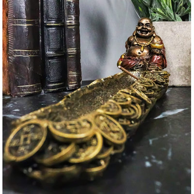 Figurine porte-encens Lucky Buddha Hotei