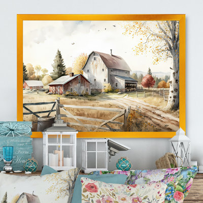Beautiful Barn In Spring II - Barn Landscape Canvas Wall Art