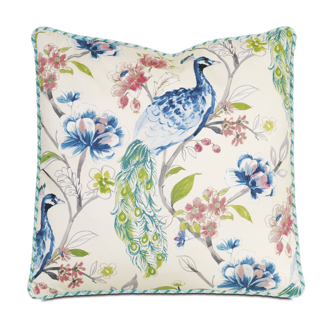 Playa Grande by Celerie Kemble Passion Flower Square Cotton Pillow Cover & Insert Eastern Accents