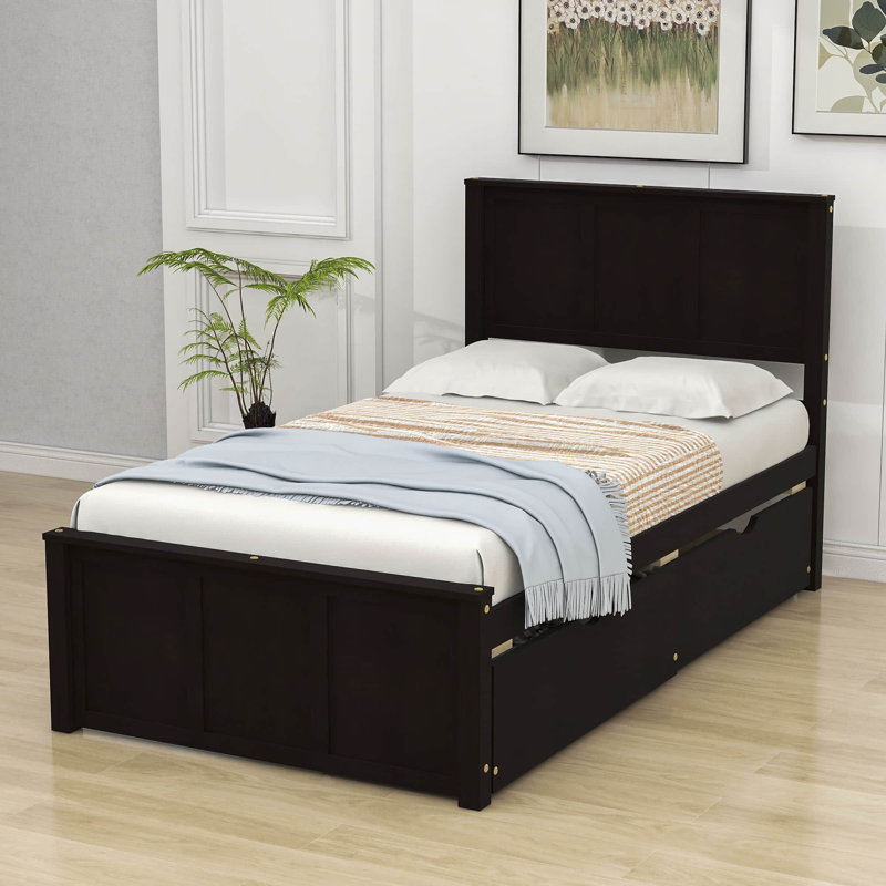 Elliekate Kids Twin with Drawers, Espresso