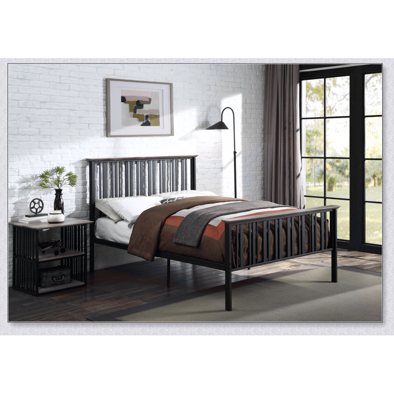 Zudora Full Bed, Black Oak