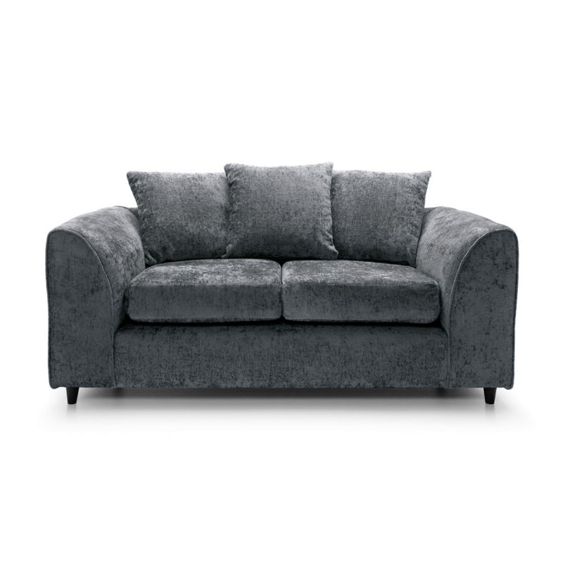 Monaco 2 Seater Upholstered Sofa, Grey