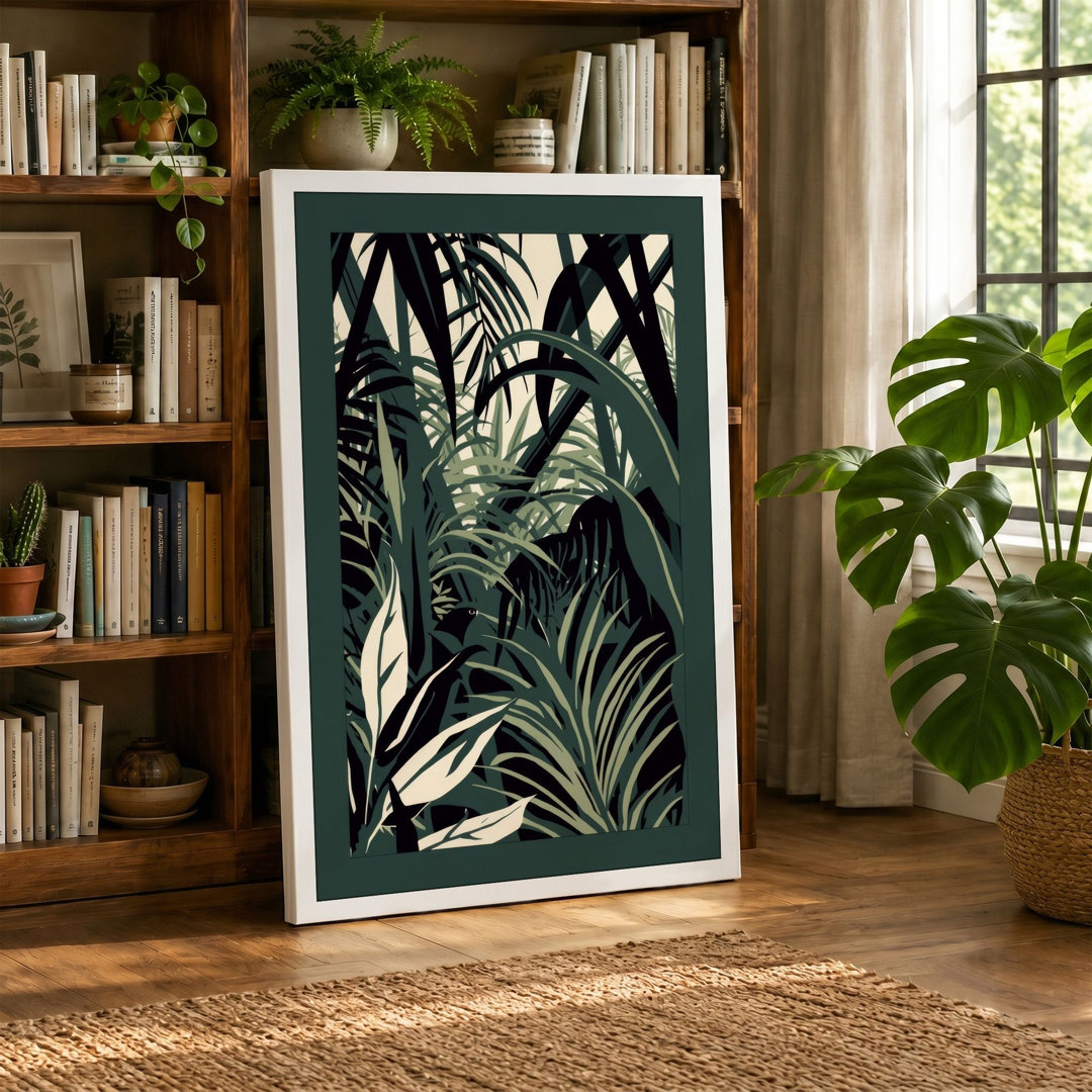 Tropical Jungle Fronds Botanical - Wrapped Canvas