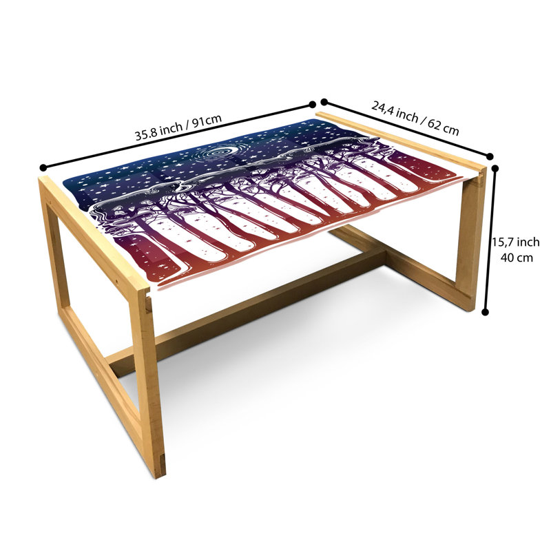 Jairen Sled Coffee Table, 90cm H x 62cm W x 40cm D