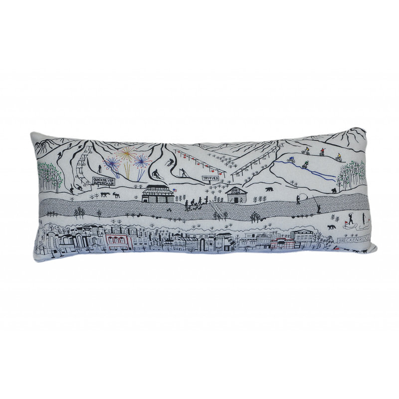 Coussin lombaire 35 po Breckenridge, Blanc