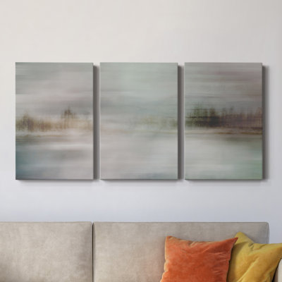 " Misty Lake " 3 - Pieces