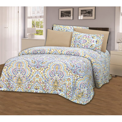 Microfiber Damask Sheet Set