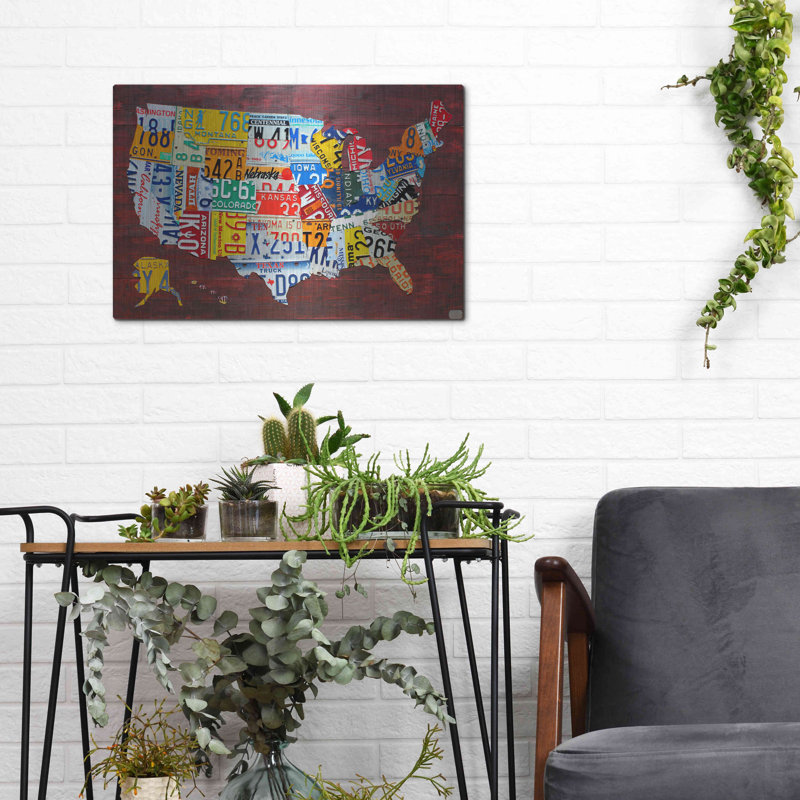 "USA Map Edition 15" par Design Turnpike, H 12 po x l 16 po