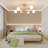 Tameya Sputnik Modern Linear Chandelier With Milky White Glass Shade-1619767786