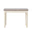 Table rectangulaire en chêne foncé avec pieds crème, H 29,08 po x l 28,87 po, L 49,88 po - look élégant