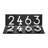 Floating Stand-Off 4-Number Horizontal Sign, Black /W/ White Modern Font Numbers-105269939