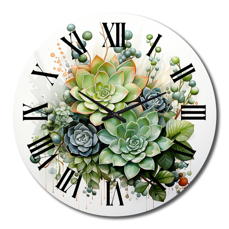 Charlanne - Horloge murale florale, Grand