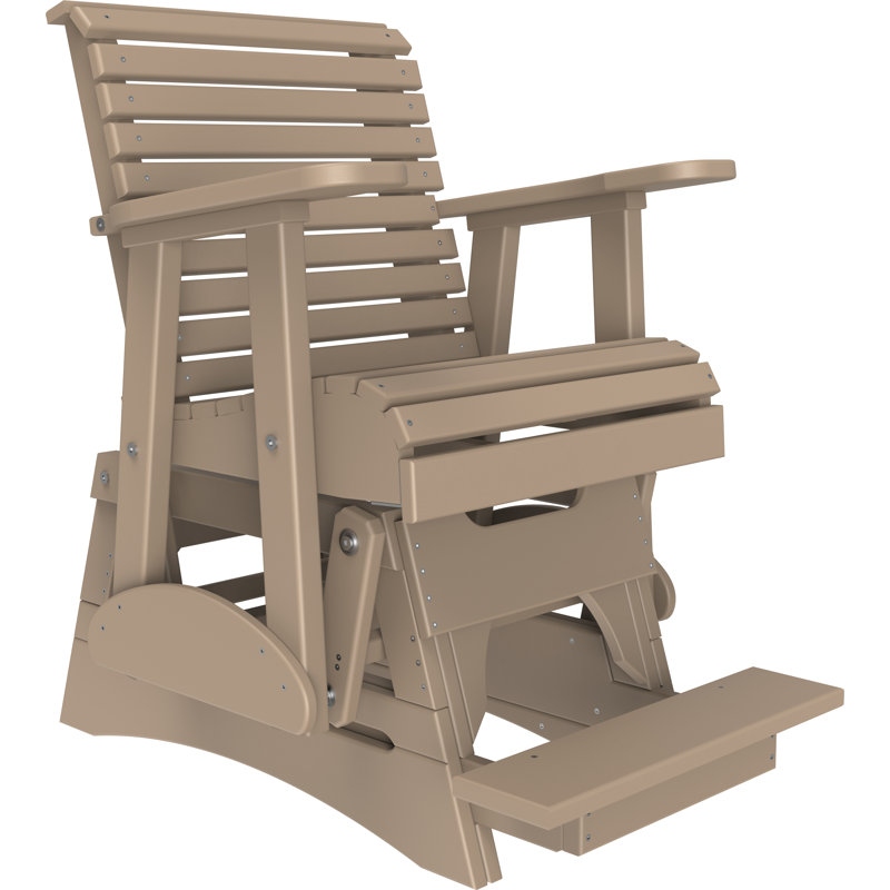 Chaise d'extérieur coulissante en polywood, Brun pâle