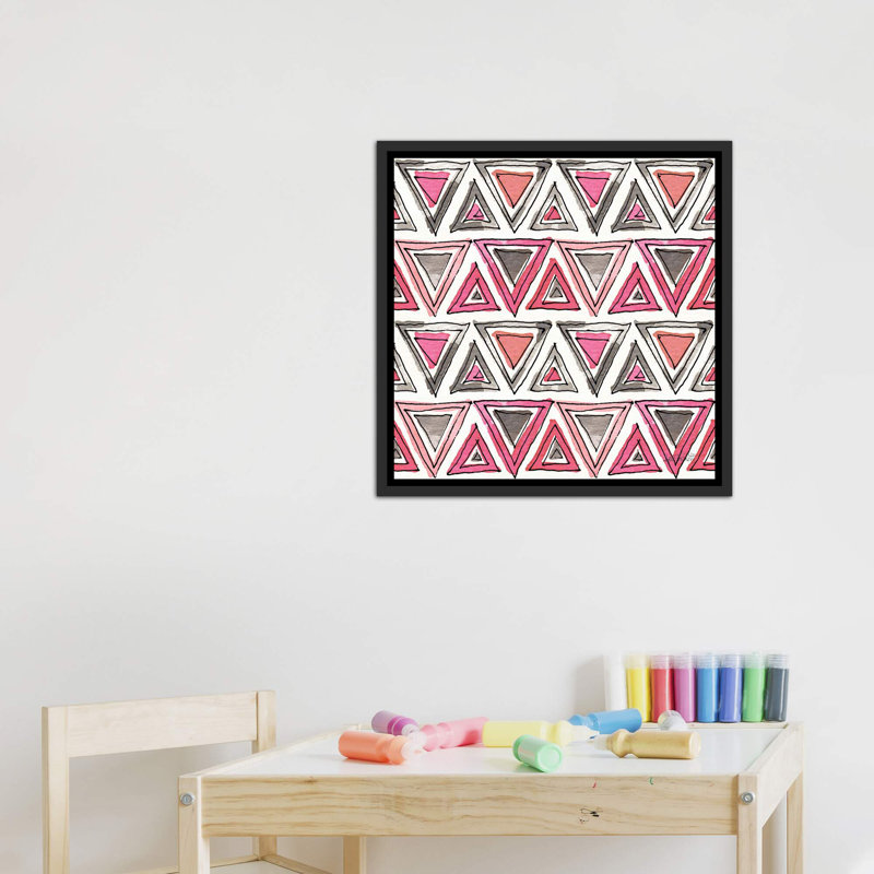 Art sur motif d’accents chic, H 26 po x l 26 po x P 1,5 po, Toile avec cadre noir patiné
