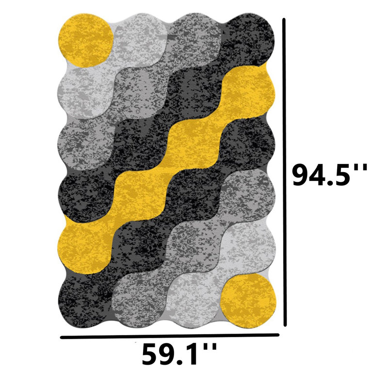 Jaeven Geometric Indoor Rug, Rectangle  4'11.1" x 7'10.5" 