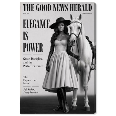 Décoration murale glamour imprimée sur toile Good News Herald II par