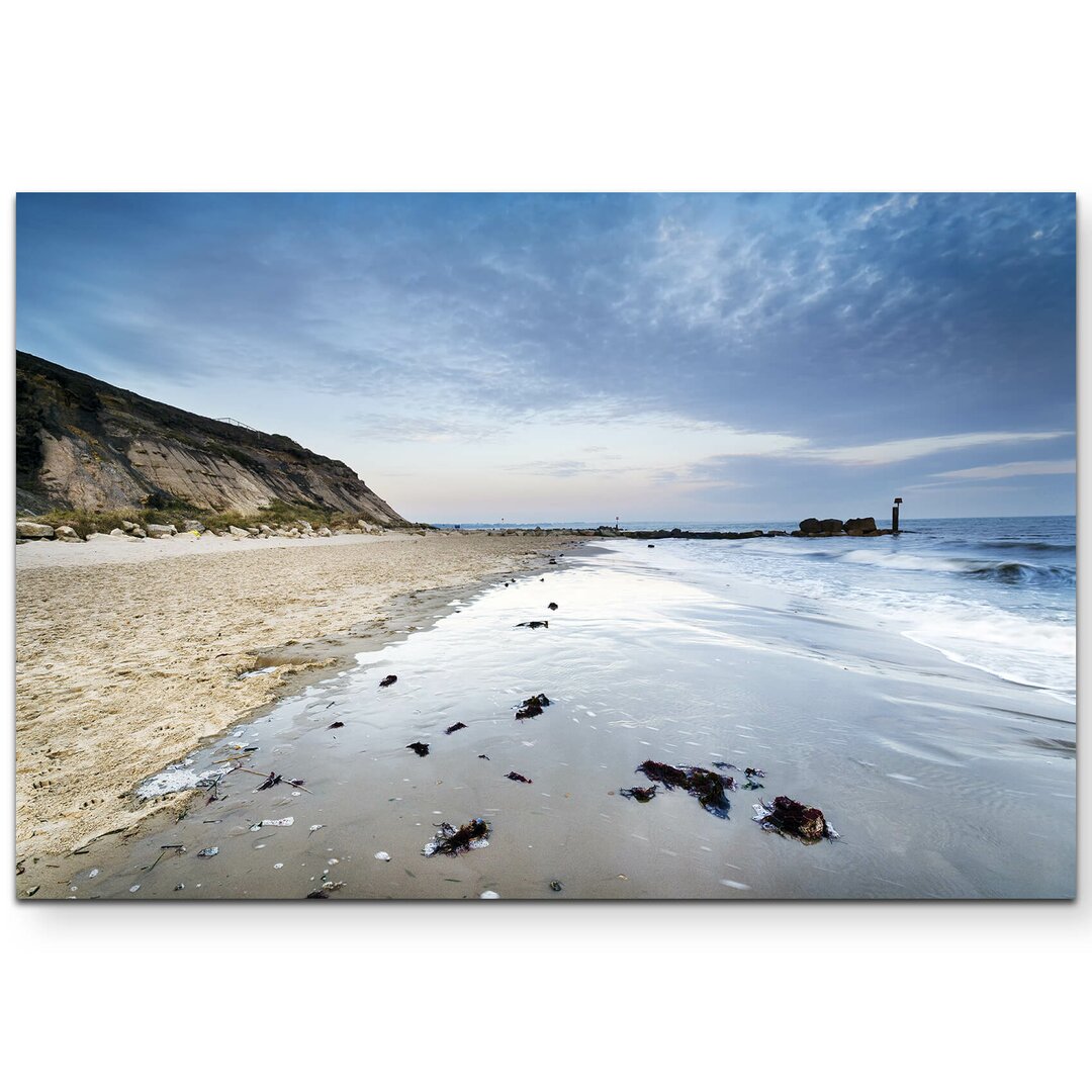 Leinwandbild Strand am Abend