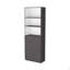 Bibliothèque 2 portes gris et blanc mat-2120894316