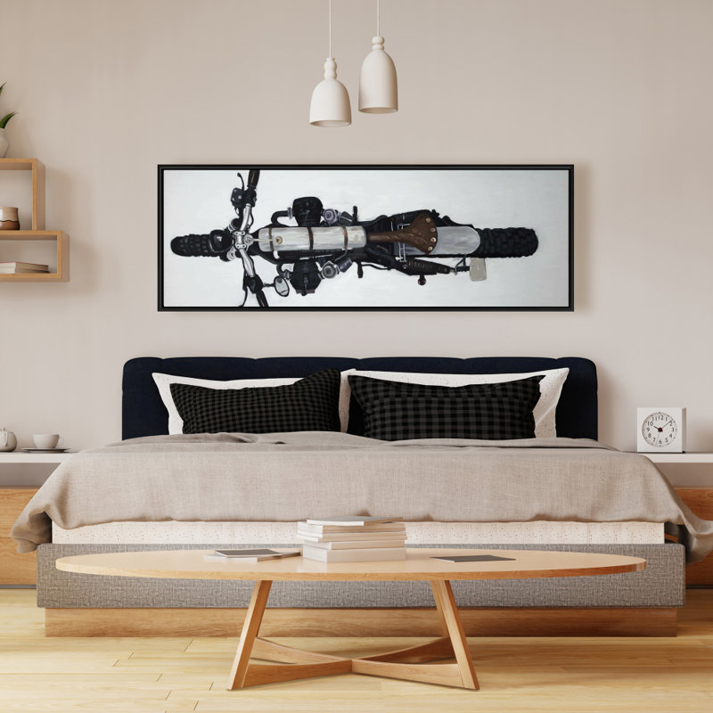 "Vue aérienne d'une moto" sur toile