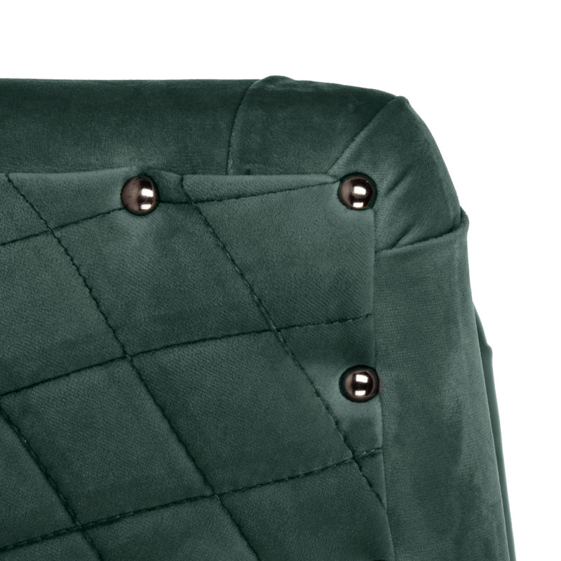 Skye Upholstered Swivel Barrel Chair, Emerald Velvet, Gold
