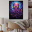 Décoration murale en métal mauve avec pieuvre électrique - Animaux-1839987065