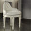 Fauteuil d'appoint pivotant capitonné ivoire, siège de meuble-lavabo rembourré pour adultes, fauteuil polyvalent pour le salon de la chambre à coucher