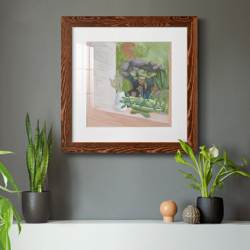 «Window Plants II», reproduction encadrée de qualité supérieure - prête à être accrochée, H 35,5 po x l 35,5 po x P 1,5 po