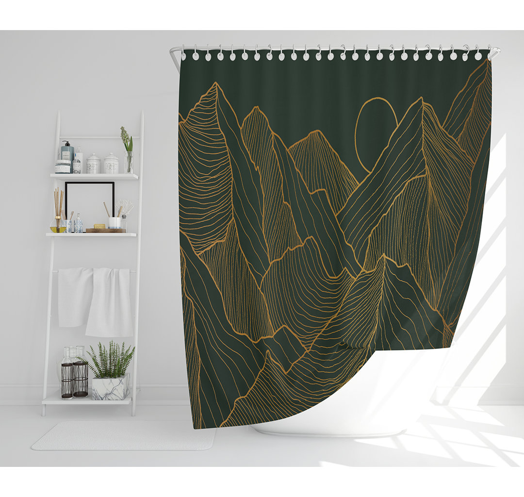 Elizabelle 13 Piece Polyester Shower Curtain Set