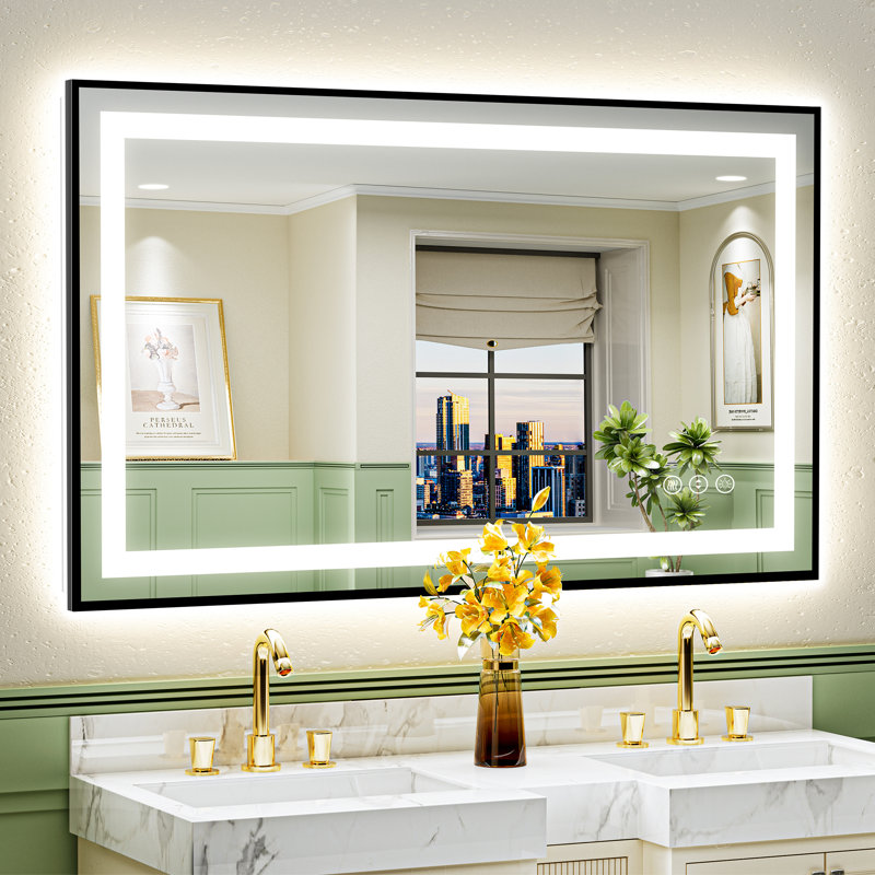 Miroir de salle de bain Matte, Rectangulaire, 40 po x 24 po