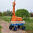 Outdoor Wagon All Terrain Pulling Wood Railing Air Tires Garden Cart-126415526