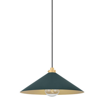 Clivedon Pendant in Aged Brass and by Mark D. Sikes