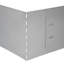 13.9954cm H x 99.9998cm W Silver Metal Lawn Edging