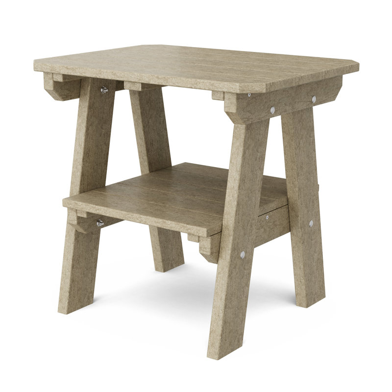 Table de bout à deux niveaux Heritage, Bois patiné