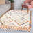 Amir Moroccan Beni Souk Ivory/Blue/Orange Rug-394692762
