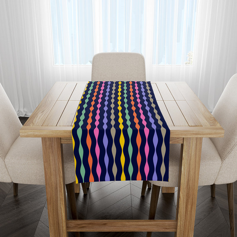 Chemin de table Porthleven, Bleu foncé