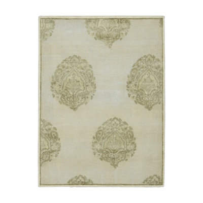 Handmade Silk Floral Area Rug